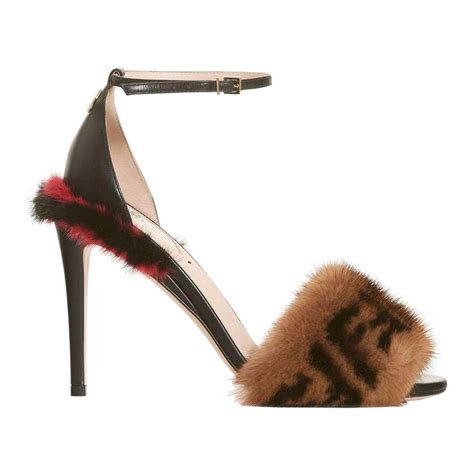 fendi mink fur heels|fendi high heel sandals.